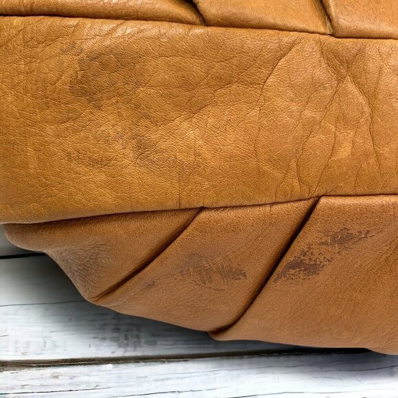 Margot Adelle Convertible Hobo Bag Light Brown Soft Genuine Leather 14"W x 12"H - Picture 10 of 12